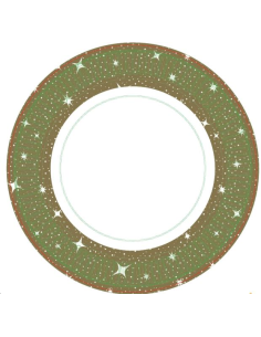 ASSIETTES CARTON OR ETOILES 