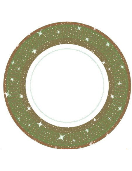 ASSIETTES CARTON OR ETOILES 