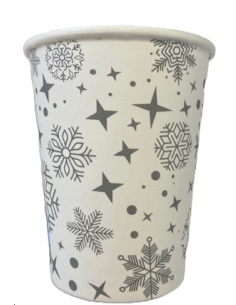 ASSIETTES CARTON ARGENT FLOCONS