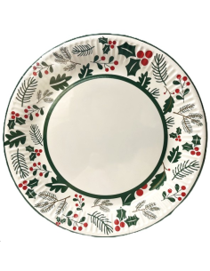 ASSIETTES CARTON NOEL VERT ET ROUGE