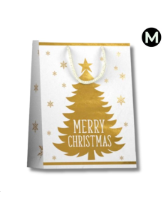 Sac cadeau M - Sapins OR