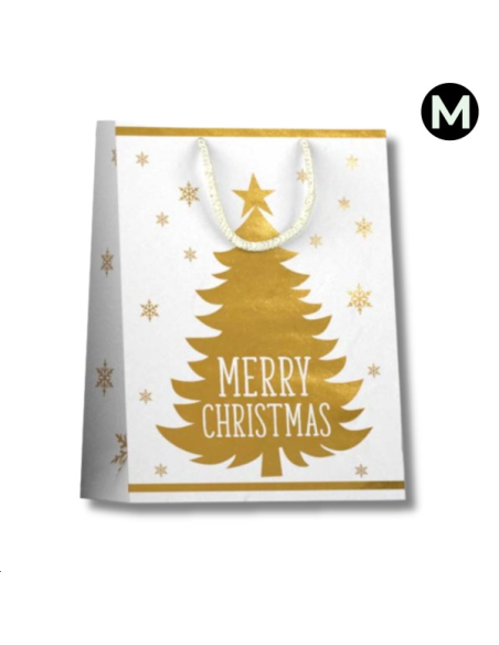 Sac cadeau M - Sapins OR