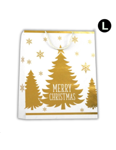 Sac cadeau M - Sapins OR