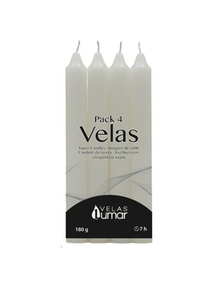 BOUGIES DE TABLE BLANCHE
