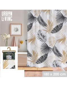 RIDEAU DE DOUCHE PLASTIQUE FEUILLE