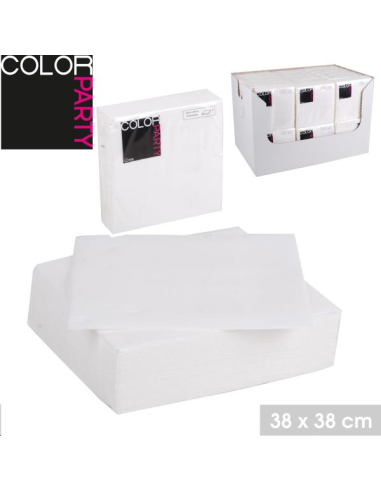 SERVIETTES BLANCHES 38 x 38 cm - 30