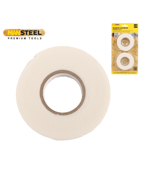 RUBAN ADHESIF DOUBLE FACE MOUSSE