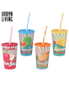 GOBELET DECORE AVEC COUVERCLE