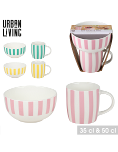 MUG 35CL ET BOL 50CL 3 COULEURS