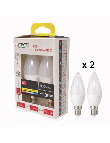 Ampoules LED Flamme - E14 X 2