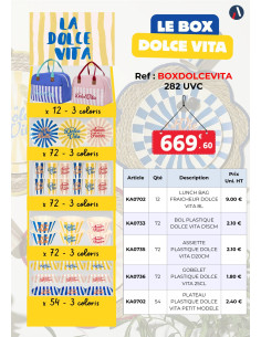 BOX VAISSELLE JETABLE PLASTIQUE REUTILISABLE DOLCE VITA
