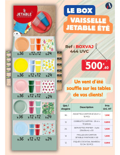 BOX VAISSELLE JETABLE  CARTON ETE 2026