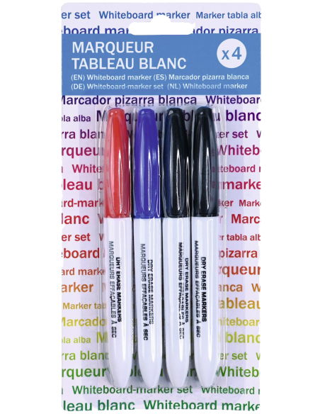 FEUTRE TABLEAU BLANC 4PCS