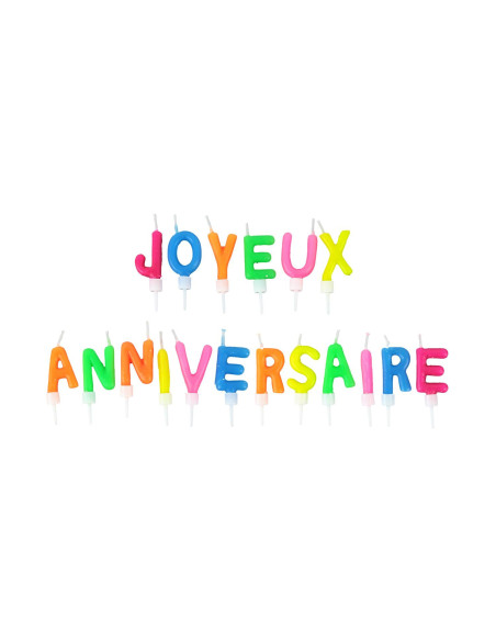 BOUGIES "JOYEUX ANNIVERSAIRE"