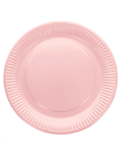ASSIETTES CARTON ROSE PASTEL