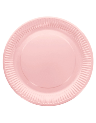 ASSIETTES CARTON ROSE PASTEL