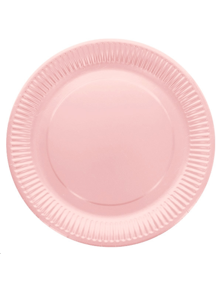 ASSIETTES CARTON ROSE PASTEL