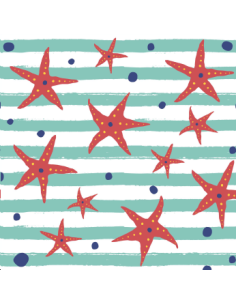 SERVIETTES PAPIER ÉTOILES DE MER