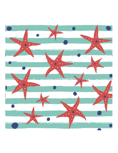 SERVIETTES PAPIER ÉTOILES DE MER