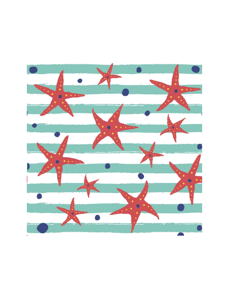SERVIETTES PAPIER ÉTOILES DE MER
