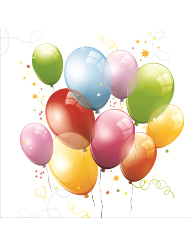 SERVIETTES PAPIER ANNIVERSAIRE