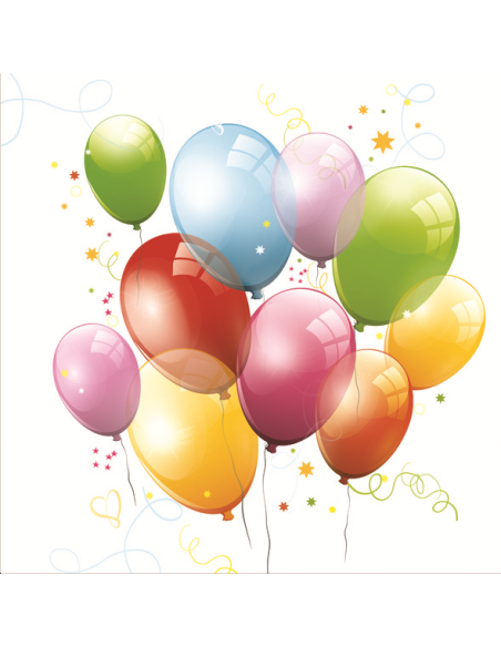 SERVIETTES PAPIER ANNIVERSAIRE