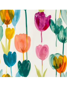 SERVIETTES PAPIER FLEURS