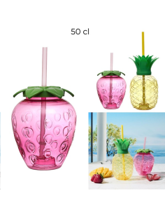 VERRE ANANAS ET FRAISE
