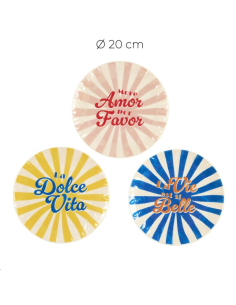 ASSIETTE PLASTIQUE DOLCE VITA D20CM