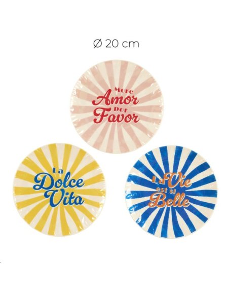 ASSIETTE PLASTIQUE DOLCE VITA D20CM