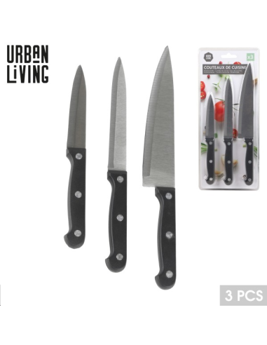 SET DE 3 COUTEAUX DE CUISINE 