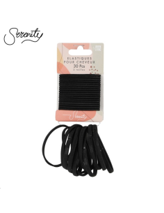 ELASTIQUE POUR CHEVEUX X30PCS NOIRS