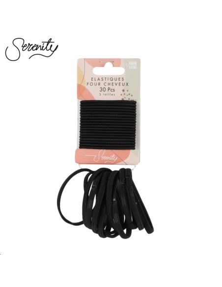 ELASTIQUE POUR CHEVEUX X30PCS NOIRS