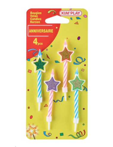 BOUGIES ETOILES X 4