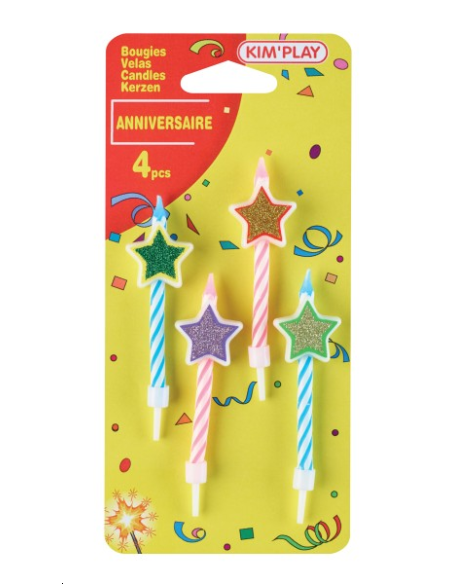 BOUGIES ETOILES X 4