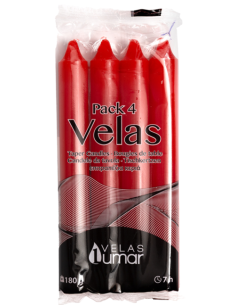 BOUGIES DE TABLE ROUGE