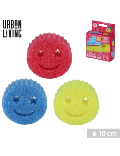 EPONGE SCRUB "HAPPY FACE" DIAM 10CM