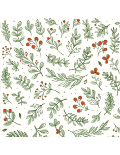 SERVIETTES PAPIER FEUILLAGE