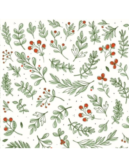 SERVIETTES PAPIER FEUILLAGE