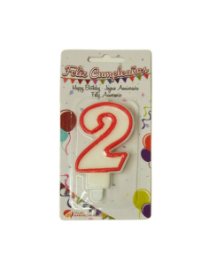 BOUGIE ANNIVERSAIRE CHIFFRE 2