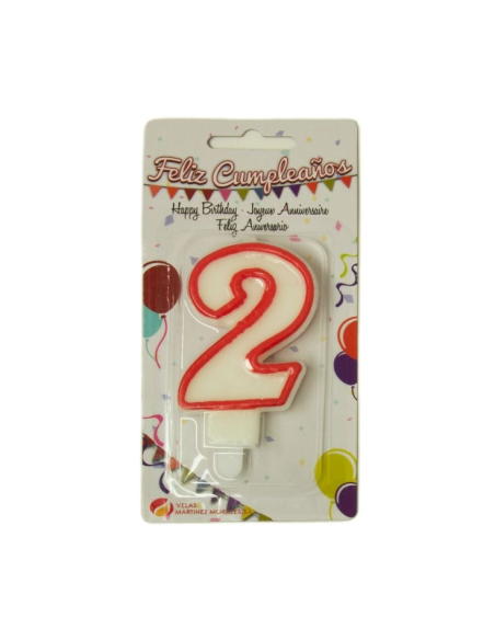BOUGIE ANNIVERSAIRE CHIFFRE 2