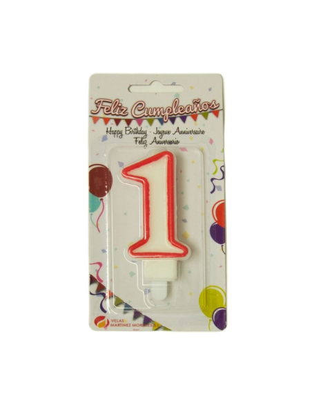 BOUGIE ANNIVERSAIRE CHIFFRE 1