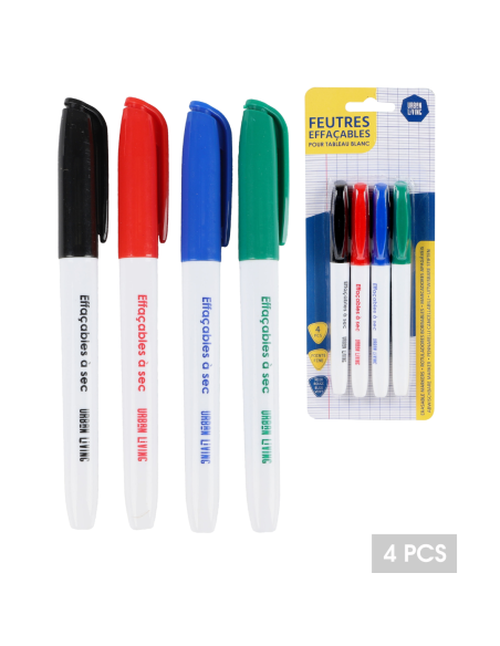 FEUTRE TABLEAU BLANC 4PCS