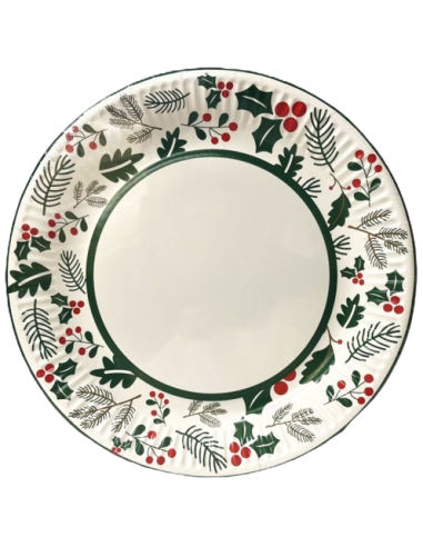 ASSIETTES CARTON NOEL VERT ET ROUGE