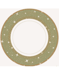 ASSIETTES CARTON OR ETOILES