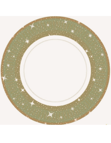 ASSIETTES CARTON OR ETOILES