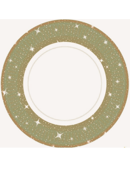ASSIETTES CARTON OR ETOILES