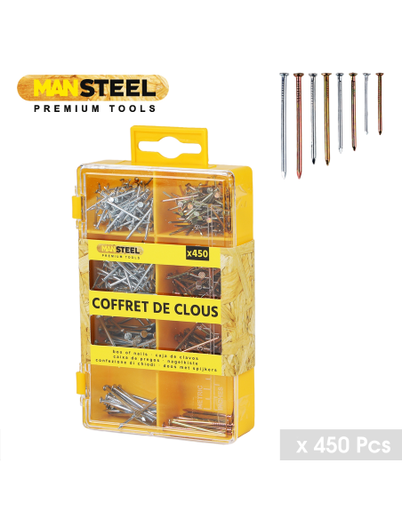 CLOUS ASSORTIMENT BOITE DE 450 PCS