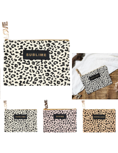 POCHETTE LEOPARD 20  cm x 14 cm