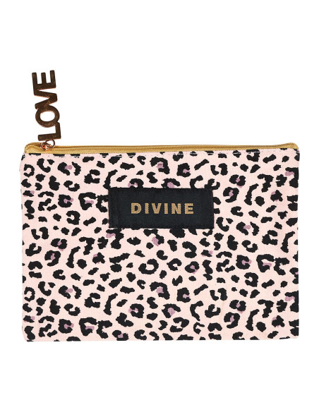 POCHETTE LEOPARD 20  cm x 14 cm